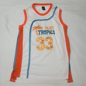 Jackie Moon #33 Flint Tropics Semi-Pro Will Ferrell Stitched Sewn Jersey Sz XL